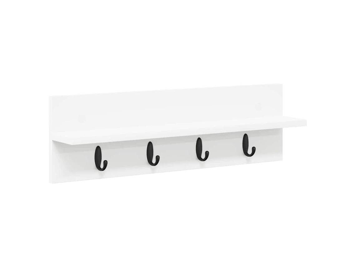 Cabideiro de parede branco 60x10,5x18 cm em madeira tratada MAISON EXCLUSIVE