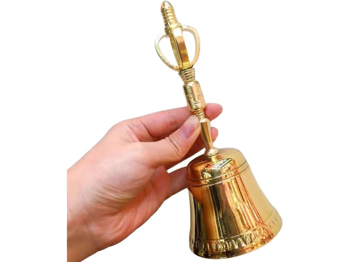 Sino Manual De Cabeceira Para Idosos Sinos De Mão Em Latão Instrumento Ritualístico Para Casa, J Gokoco
