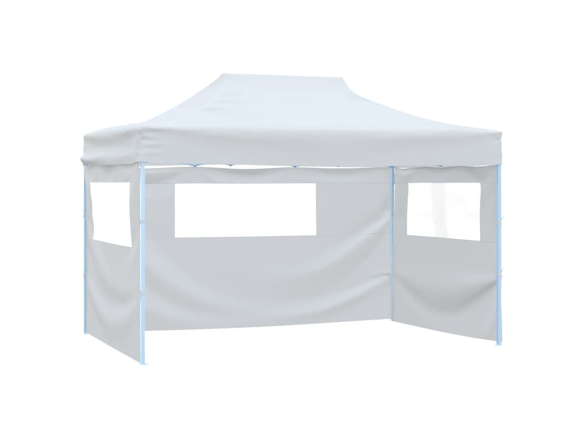 Vidaxl Tenda Para Festas Dobrável C\ 3 Paredes Laterais 291x413x315 Cm Branco