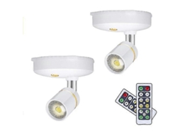 Rebe 2 Focos de Luz Inalámbricos Mini Con Batería Ajustable Con Control Remoto para Interiores Led 80 Lúmenes 4000k