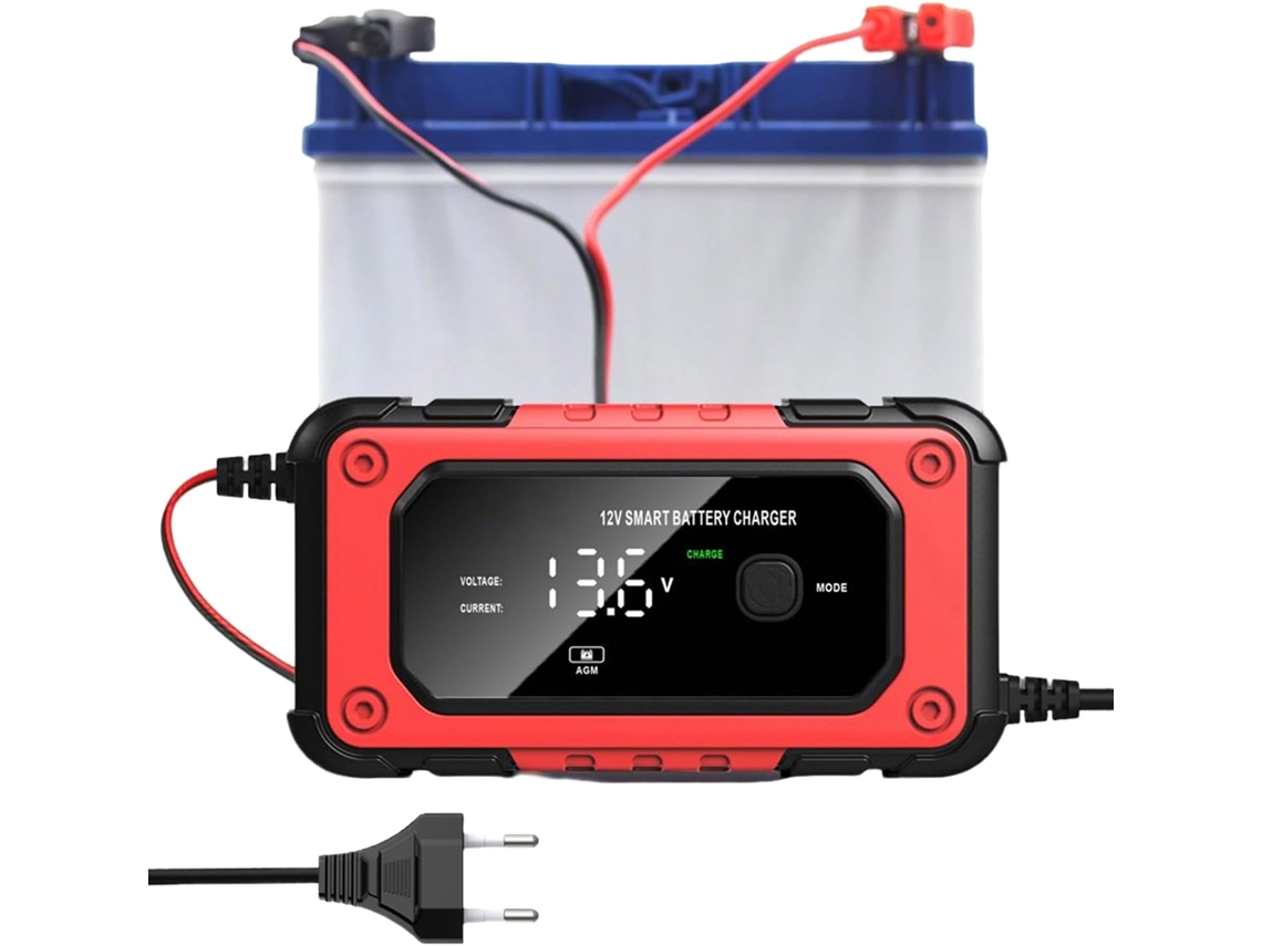 Carregador De Bateria De Carro Com Manutenção Automática Da Tela Lcd