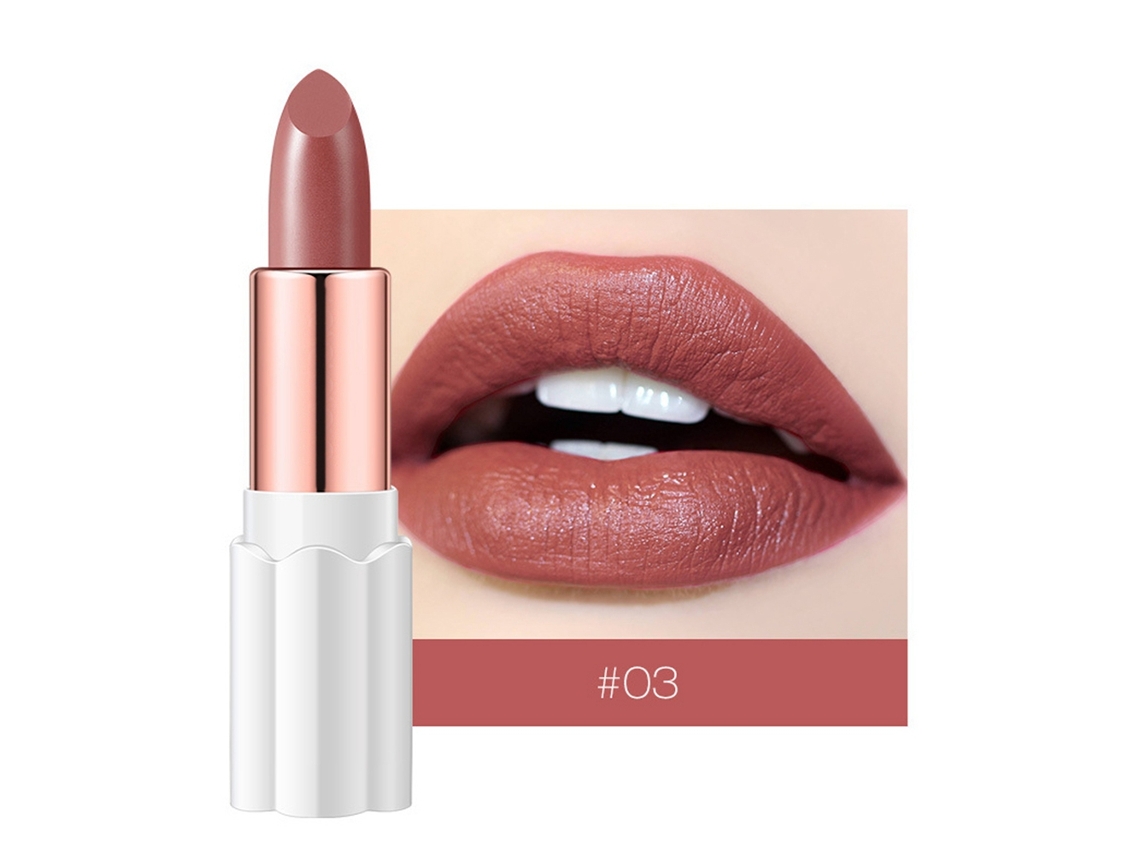 Pintalabios Mate Hidratante De Larga Duración Forma De Ciruela Herramienta De Maquillaje Labial (03)