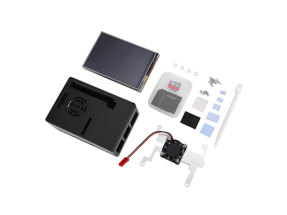 Montagem De Resfriamento Com Ventilador E Display Táctil Mhs De 3,5 Polegadas A 60fps Para Raspberry Pi