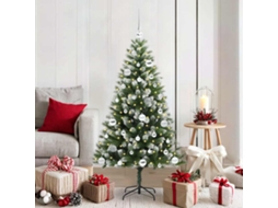 Vidaxl Árvore De Natal Artifical Com Neve Flock 150 Led Branco Quente