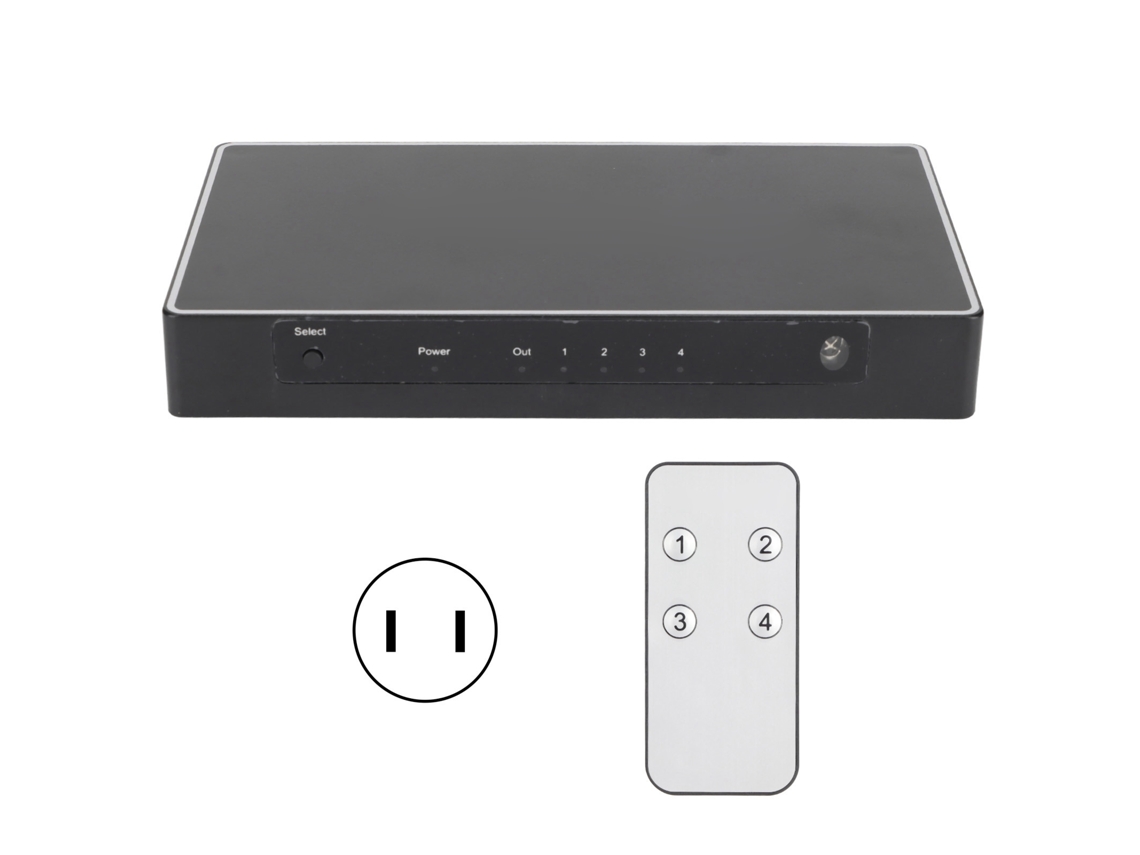 Switch Hdmi EOOCOO (4k 60hz 4 Entradas 1 Saída)