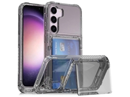 Capa Para Samsung Galaxy S23 Em Pc Tpu, À Prova De Choque, Transparente, Com Suporte E Porta-cartões.