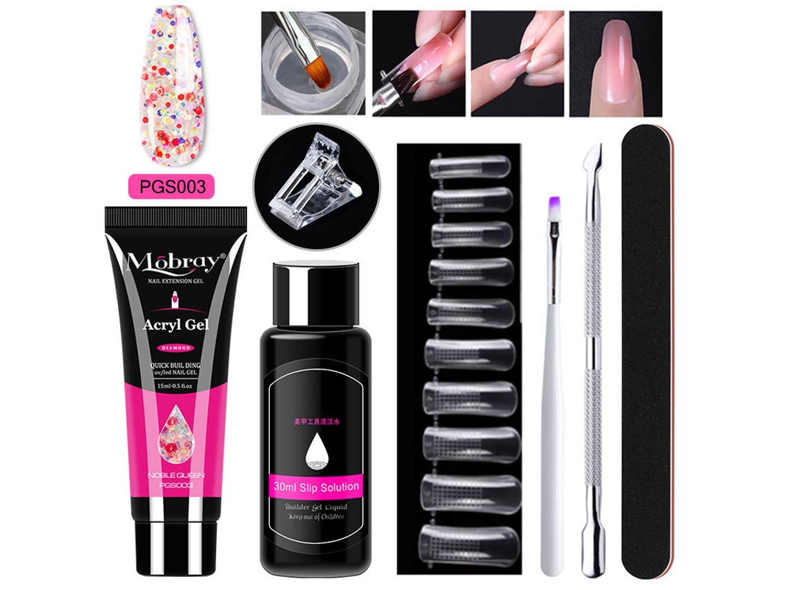 Conjunto De Gel Para Extensão De Unhas Com 7 Peças E Ferramentas Para Alisar As Unhas.pgs003