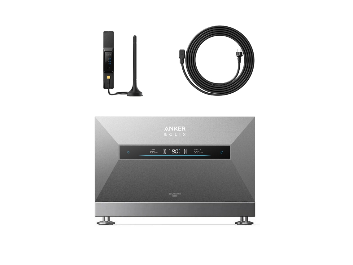 Kit ANKER Solix Solarbank Max AC com Base de Montagem e Smart Meter Gen 2 7kwh