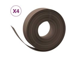 Conjunto 4 Bordas de Jardim VIDAXL Castanho (Polietileno - 4000 x 15 cm)