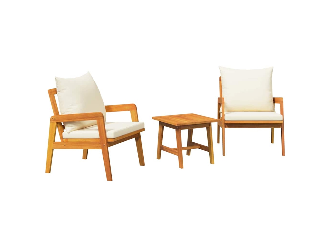 Maison Exclusive - Conjunto Bistro 3 Unid. Castanho Madeira Sólida De Acácia