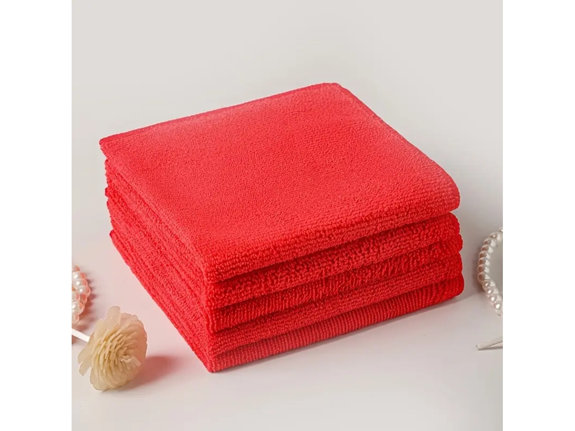 Panos de Limpeza MDUG de microfibra, altamente absorventes, (5 tiras vermelhas)