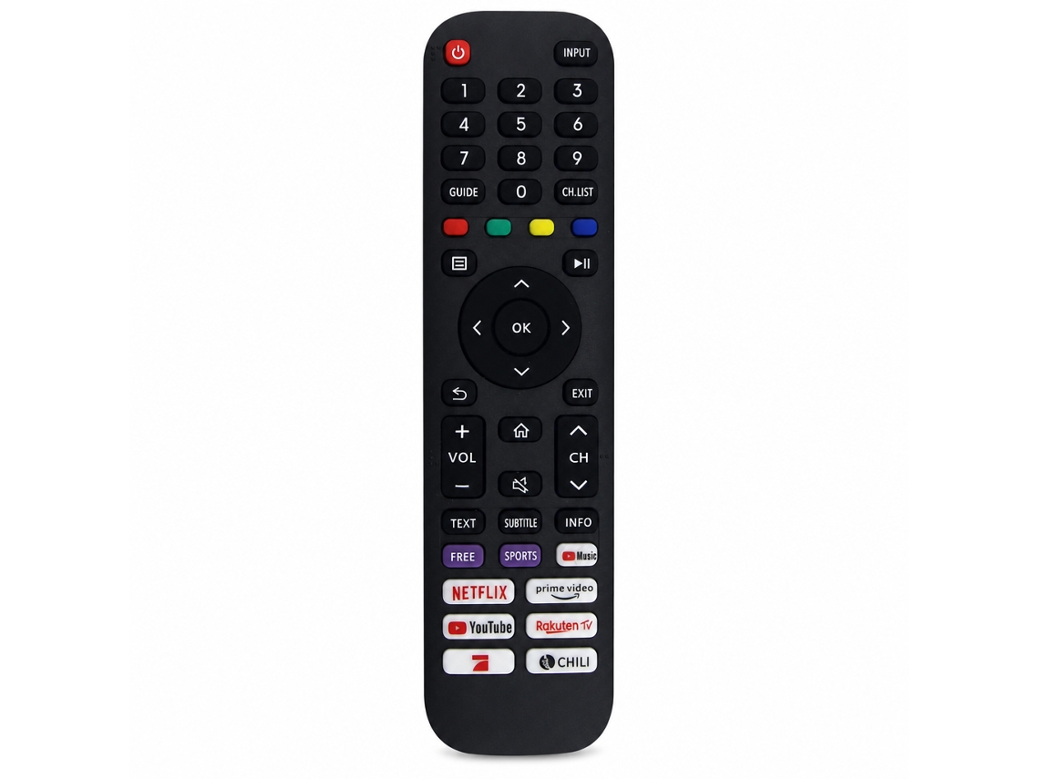 Comando À Distância Para Tv Compatível Com Hisense En2al30h, Botões De Atalho Para Streaming_dae