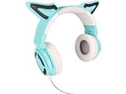 Fone De Ouvido Zunate Rgb Com Orelhas Gato, Fone De Ouvido Gamer Com Fio Ou Sem, Supra Auricular Dobrável, Som Estéreo 7 1com