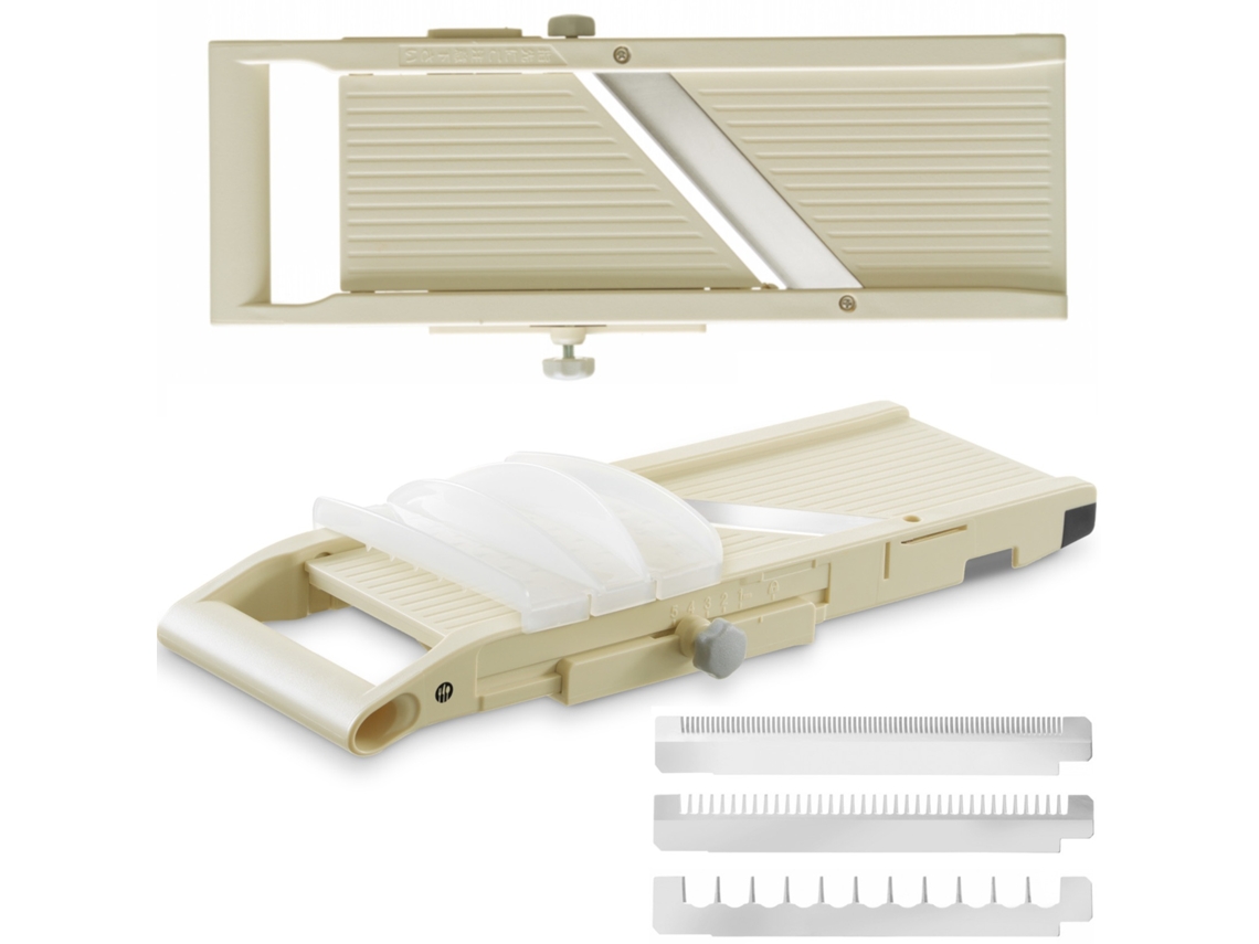 Fatiador De Mandolina Japonês Para Cortar Barras, 3 Lâminas Shogun Substituíveis 380 X 158 Mm Slowmoose