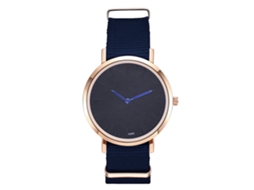 Relógio de Pulso Masculino de Quartzo com Pulseira de Couro Pu Estilo Moderno Royal Blue