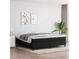 Vidaxl Cama Com Molas/colchão 200x200 Cm Tecido Preto