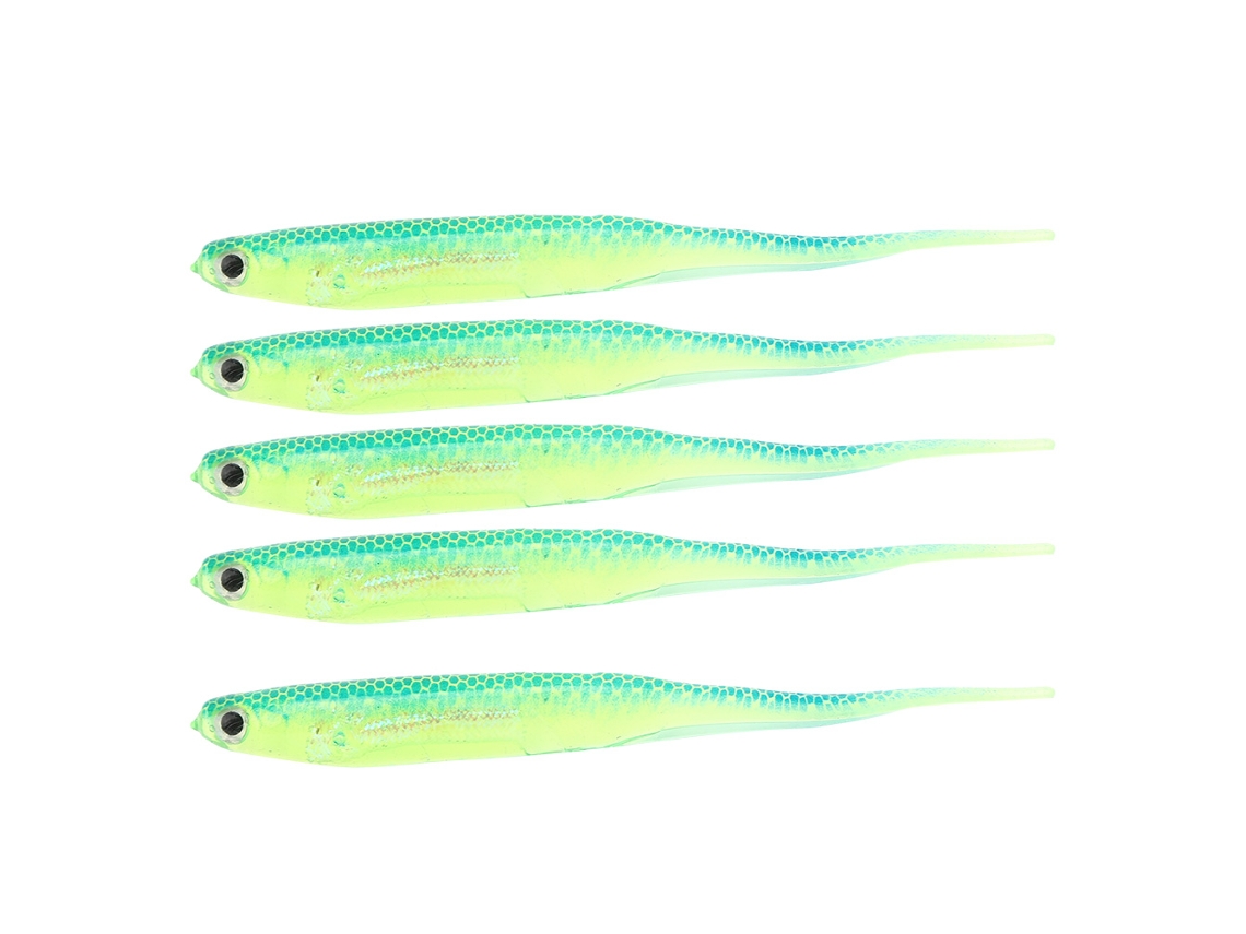 Lure (bionic Bait Soft Worm Lure) (5 Pieces) Bionic Soft Fish Lure Soft Worm Bait Freshwater Bait Green Leopard Print