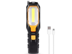Lâmpada de Trabalho Cob Recarregável com Gancho Magnético Ajustável Led Usb 2800mah