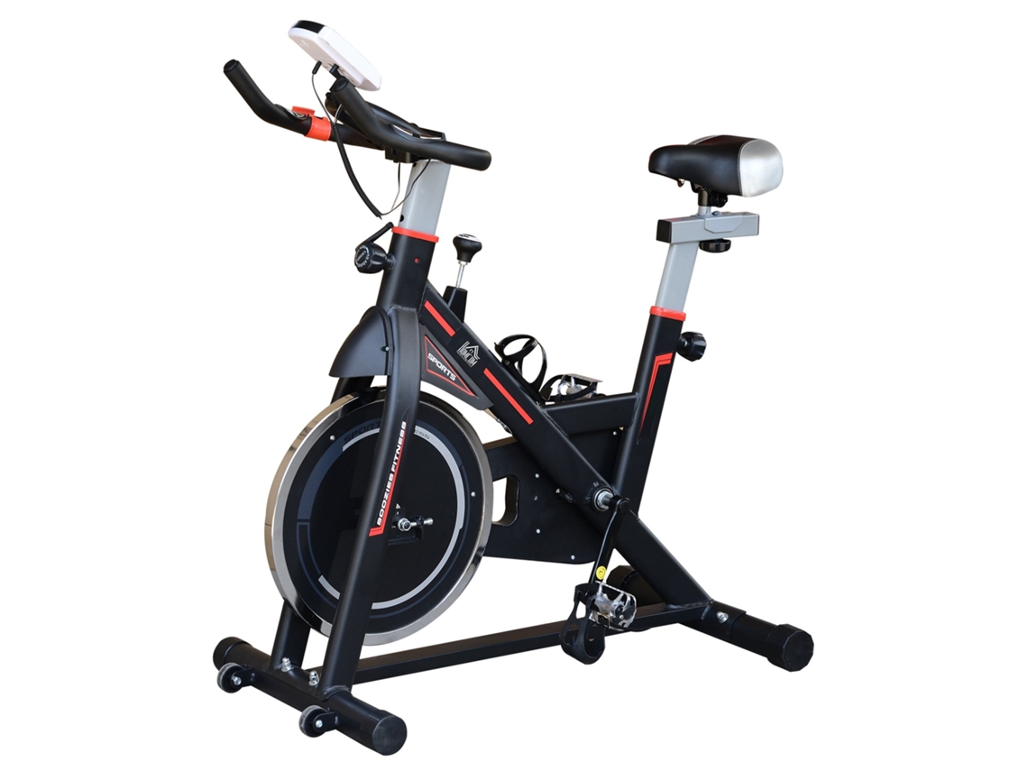 Bicicleta Estática Resistência Ajustável Volante 8kg Lcd Preto