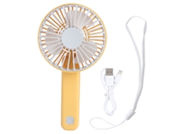 Ventilador Portátil Plegable Usb Carga Viaje Oficina Amarelo