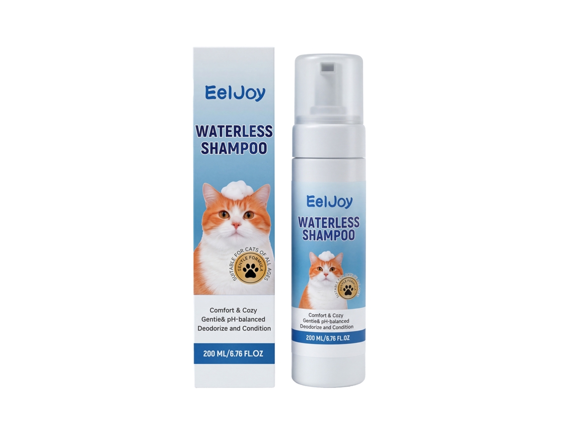 Shampoo Seco para Gatos, Cuidados Rápidos e Eficazes Sem Necessidade de Água LAXISCREED