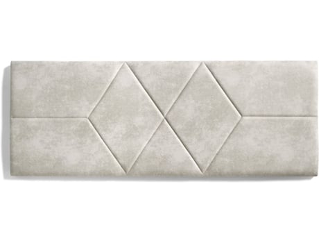 Cabeceira de Cama  Retangular 3403 (Branco - Tecido - 152x57x5 cm)