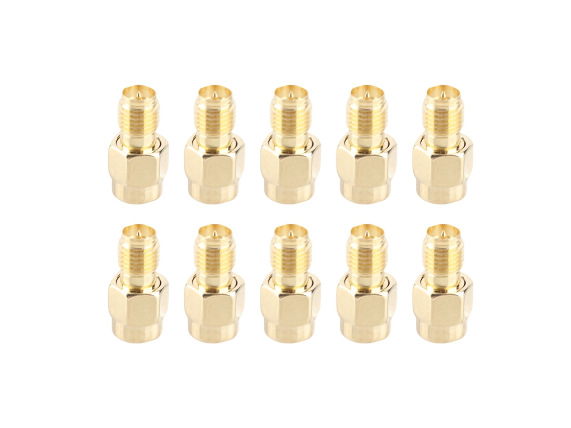 10pcs Adaptador Sma Reverso Macho para Fêmea Conector Conversão Cabo Rf 50 Ohms para Gps Wifi Rádio