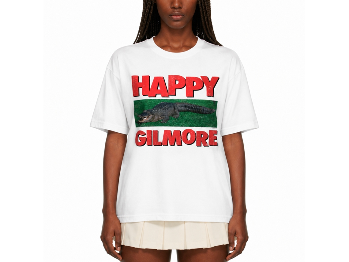 Rockinstone Happy Gilmore Gator White Adult T-shirt Size:l