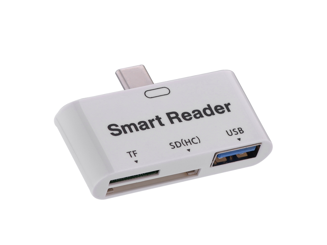 Leitor de cartão de memória USB 3.1 Tipo C SD/TF (leitura de cartão, função OTG)