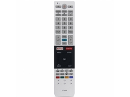 Comando À Distância Para Tv Compatível Com Toshiba Ct-8536, Botão De Voz E Atalhos Netflix E Google Play_dae
