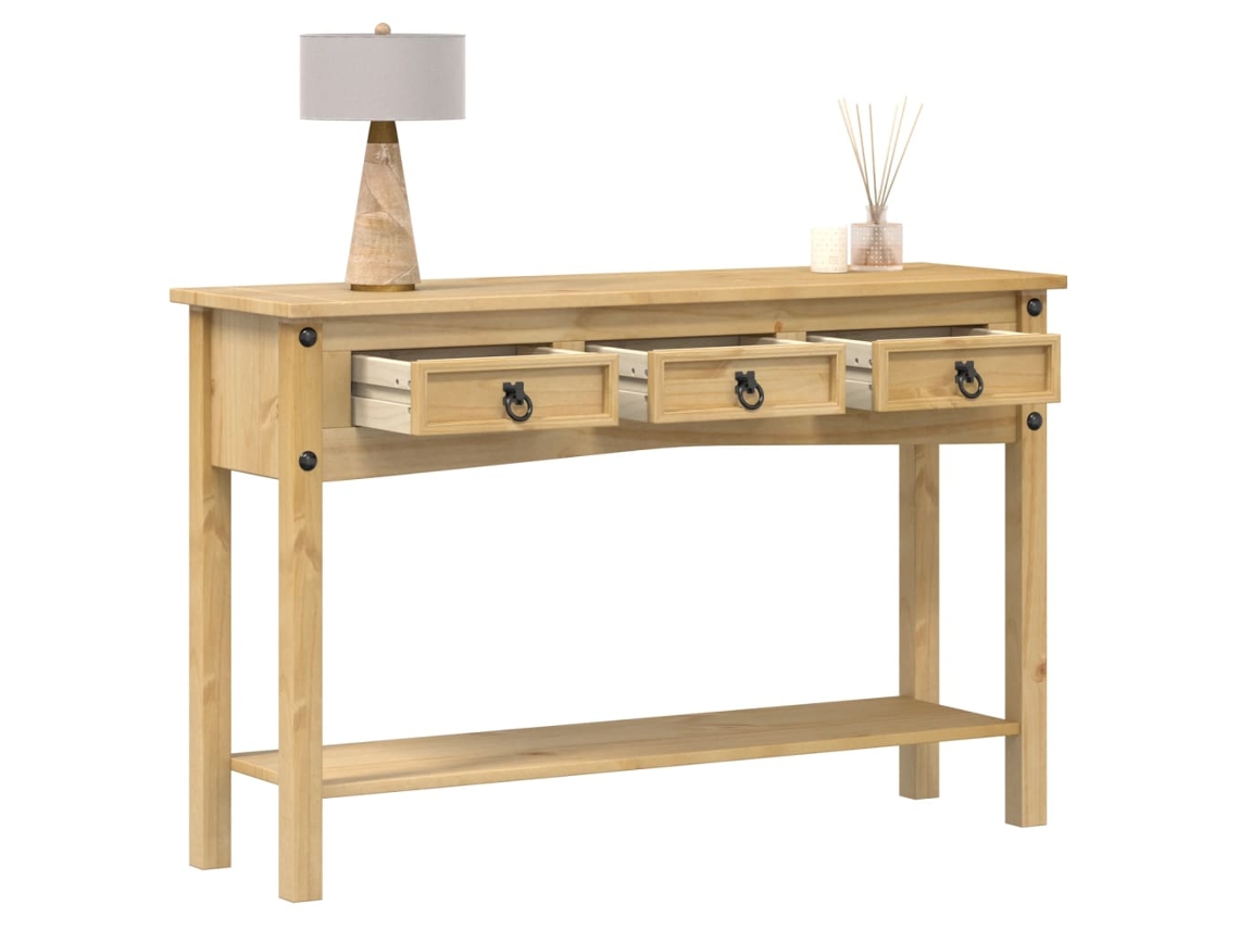 Vidaxl Mesa De Console "corona" 114x34,5x73 Cm Madeira Maciça De Pinho