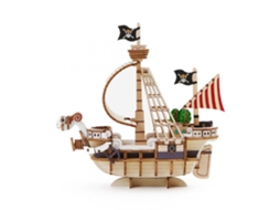 Maquete Book Nook - Kito Art - Going Merry - 88 Peças - Contraplacado - 140x61x135 Mm
