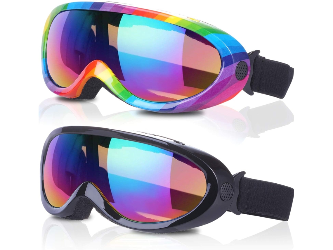 Óculos de Esqui, Pacote com 2 Preto Multicolorido/cor Arco íris, Neve BRILVIBERA