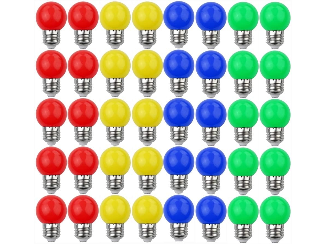 Lâmpadas Led Coloridas E27 3w30w Lâmpada Decorativa E De Design 240 Lúmens Brilvibera