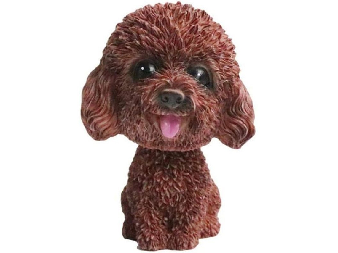 Figura De Cachorro Com Cabeça Móvel De Resina Para Decoração Criativa De Carro Marrom