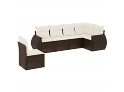 Garden Sofa Set, Garden Sofa Sets Vidaxl Marrom Rattan / Vime (n/a)