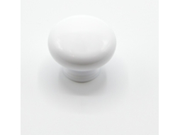 Puxador para Móvel em Resina Polida de Alta Resistência D 32 Mm Branco HARDWAREXCHANGE
