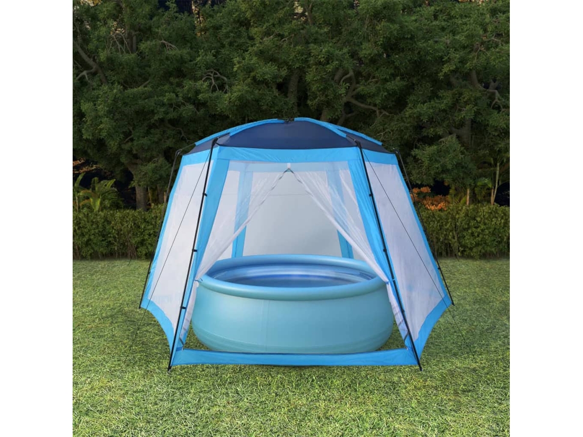 Vidaxl Tenda Para Piscina 500x433x250 Cm Tecido Azul