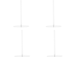 Organizador de armazenamento adesivo em acrílico, conjunto de 4 peças, design padrão e fácil acesso, com suporte vertical individual para