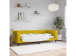 Vidaxl Sofá-cama 80x200 Cm Veludo Amarelo