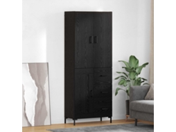 Vidaxl Buffê Carvalho Preto 69,5 X 34 X 180 Cm Derivados De Madeira