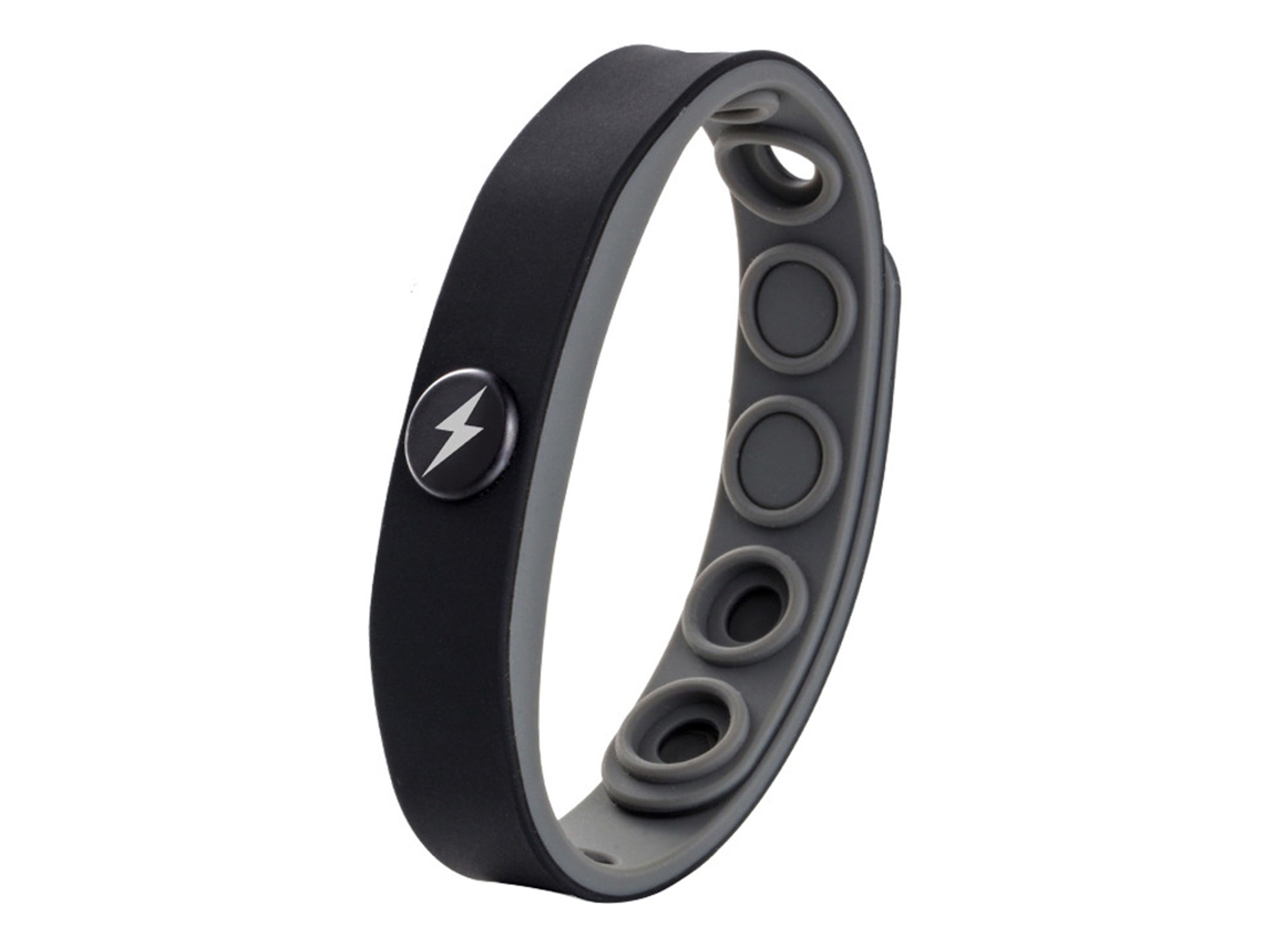 Pulseira De Silicone Antiestática Sem Fio Com Íons Negativos Para Esportes Homens Mulheres Preta