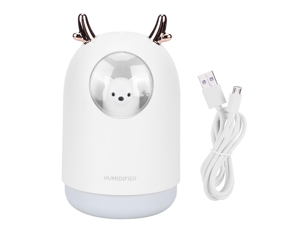 Umidificador Urso Branco EOOCOO, grande, Usb, purifica ar