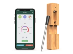 Termômetro De Carne Sem Fio Com Carregamento Rápido 5 A 10 Minutos, Alcance 30 Metros, Sonda Bluetooth Para Carne, Ideal Grelhar E Aquaforge