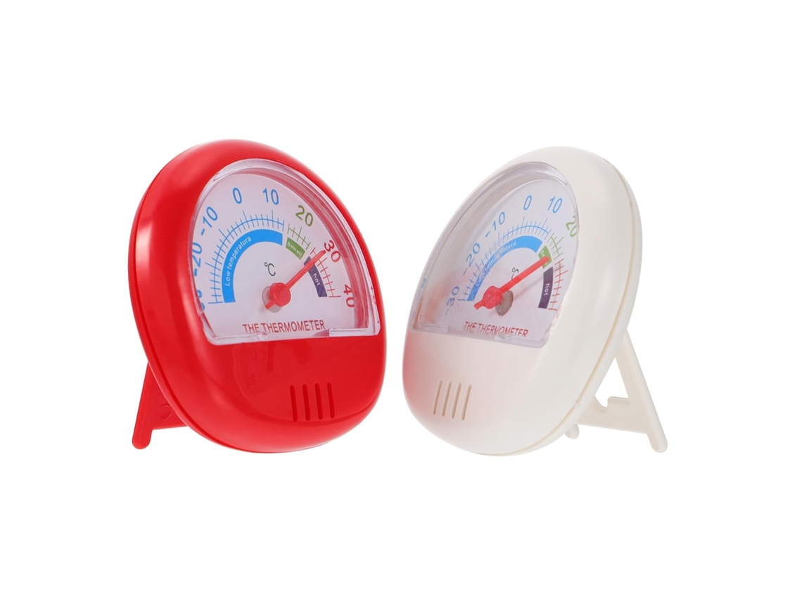 Termômetro De Geladeira Toyvian, Pacote Com 2 Unidades, Visor De Temperatura Em Plástico Para Geladeira E Freezer