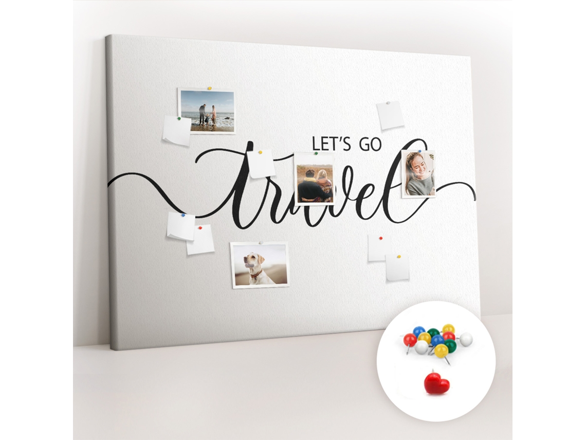 Quadro De Cortiça Inscrição "viagem" Para O Escritório Espelharte (140x100 Cm)