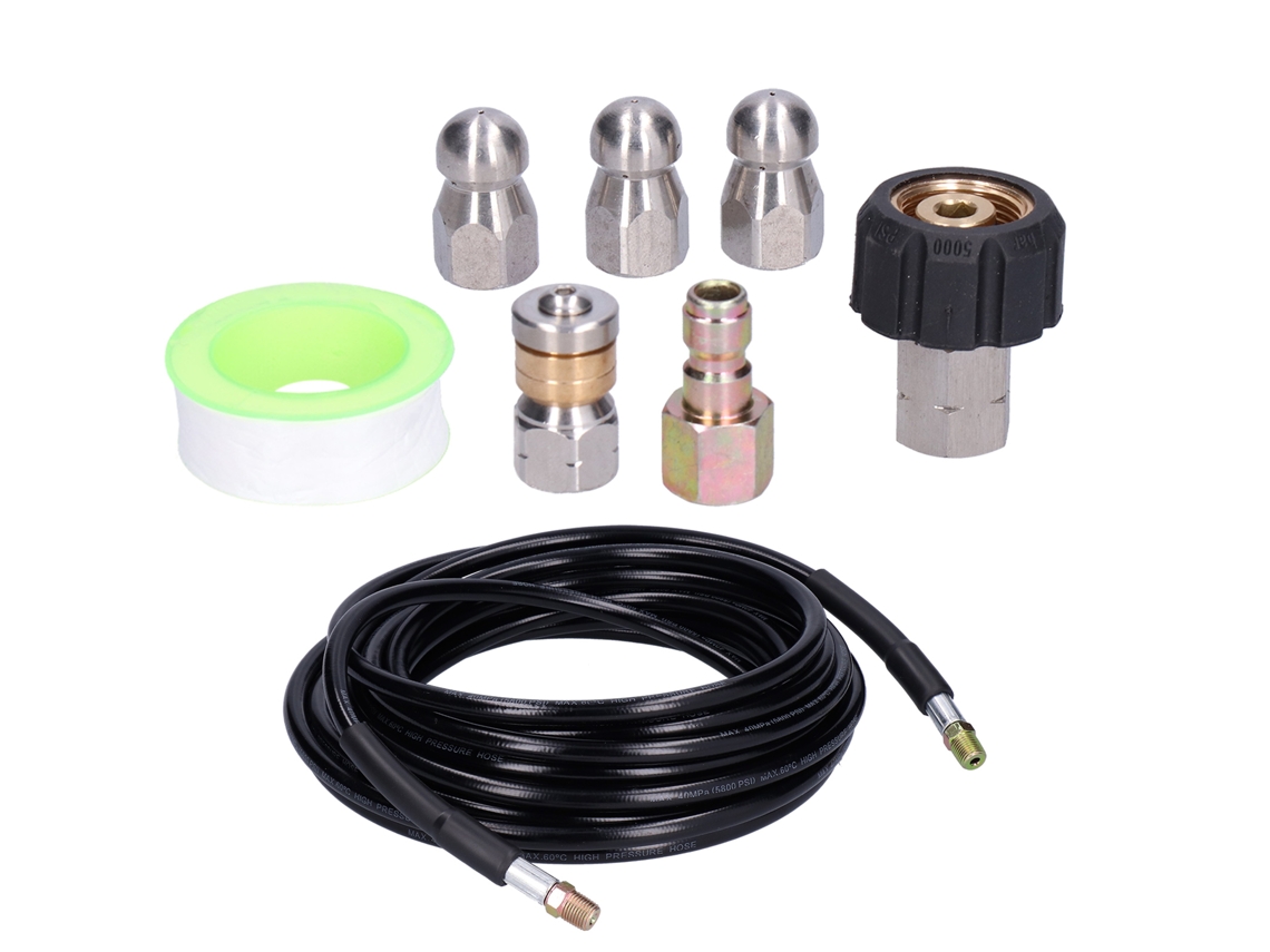 Kit de Mangueira de Limpeza e Drenagem 10m S/MARCA