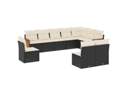 Garden Sofa Set, Garden Sofa Sets Vidaxl Preto Rattan / Vime (n/a)