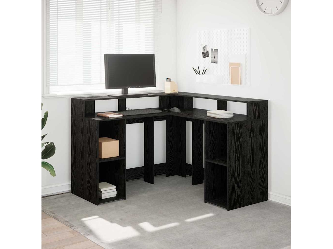 Vidaxl Mesa Carvalho Preto Derivados De Madeira 130 X 130 X 91 Cm