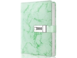 2026 diario de Mármol Con Candado, A5 Rehileteable para Niñas Y Mujeres, 192 Páginas Cuaderno Bonito Con Cierre Combinado